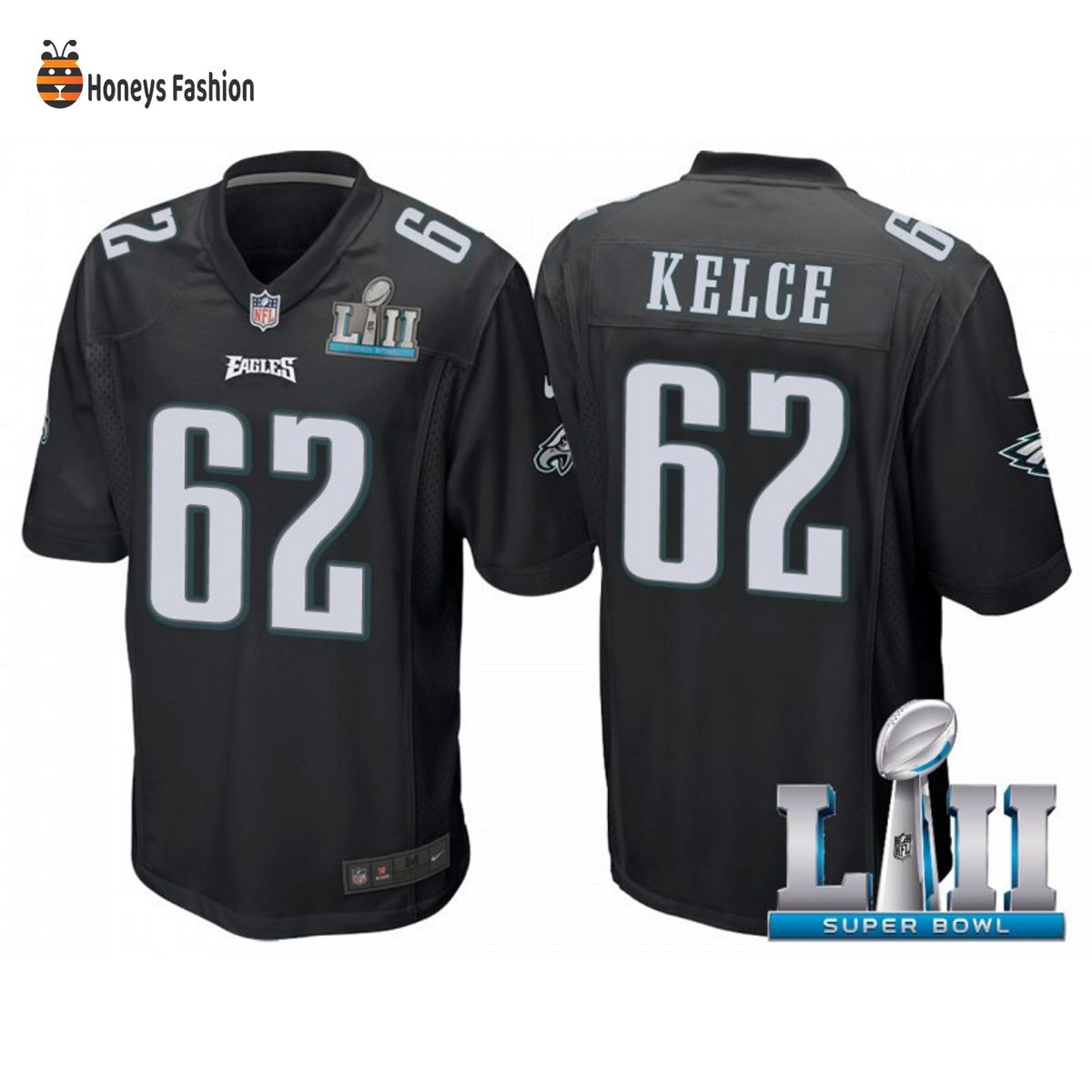 Philadelphia Eagles Jason Kelce Black Super Bowl 2020 NFL Jersey