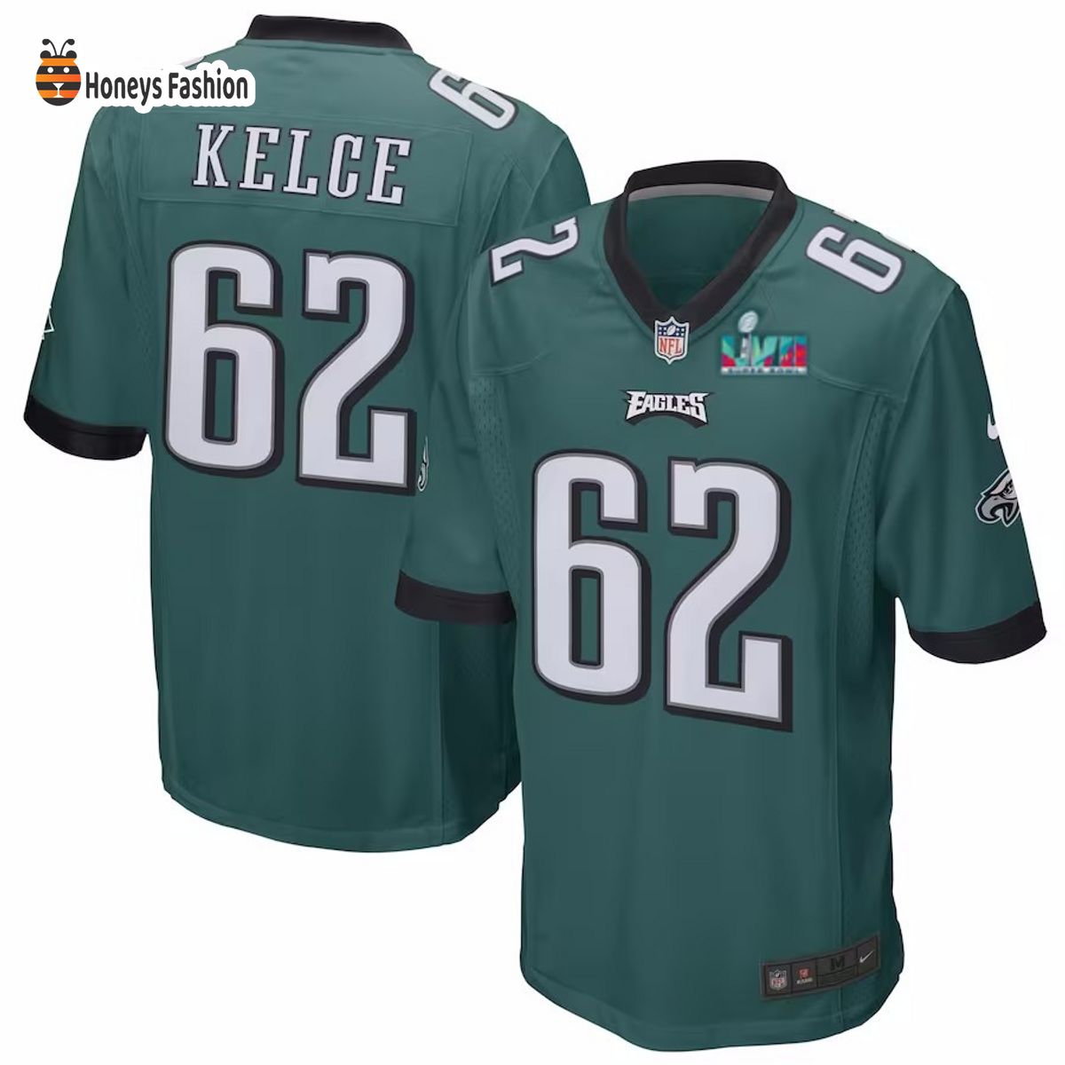 Philadelphia Eagles Jason Kelce Super Bowl Midnight Green 2020 NFL Jersey
