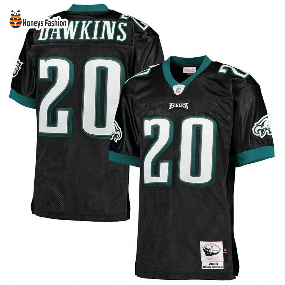 Philadelphia Eagles Mitchell & Ness Brian Dawkins Black 2020 NFL Jersey