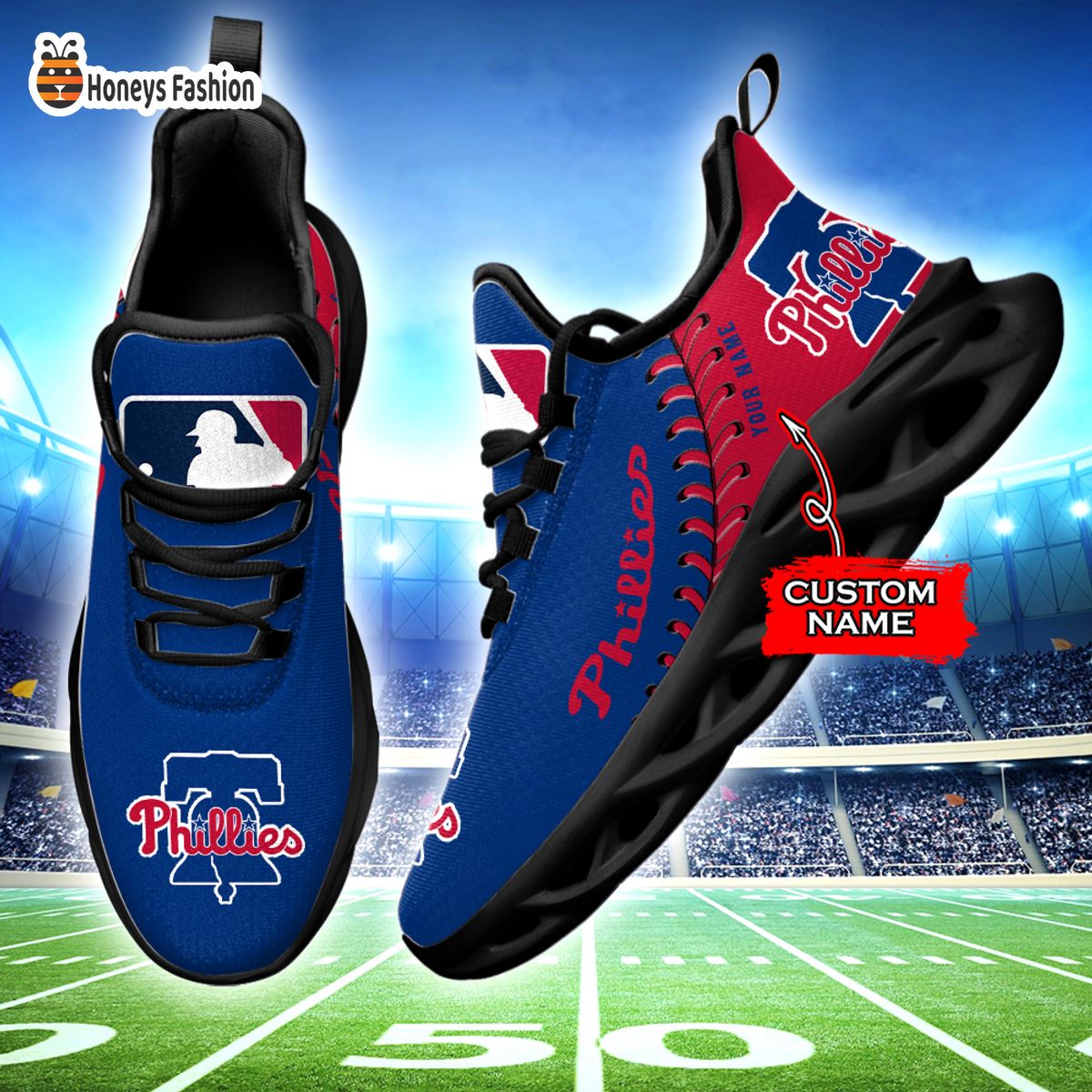 Philadelphia Phillies MLB Custom Name Max Soul Sneaker