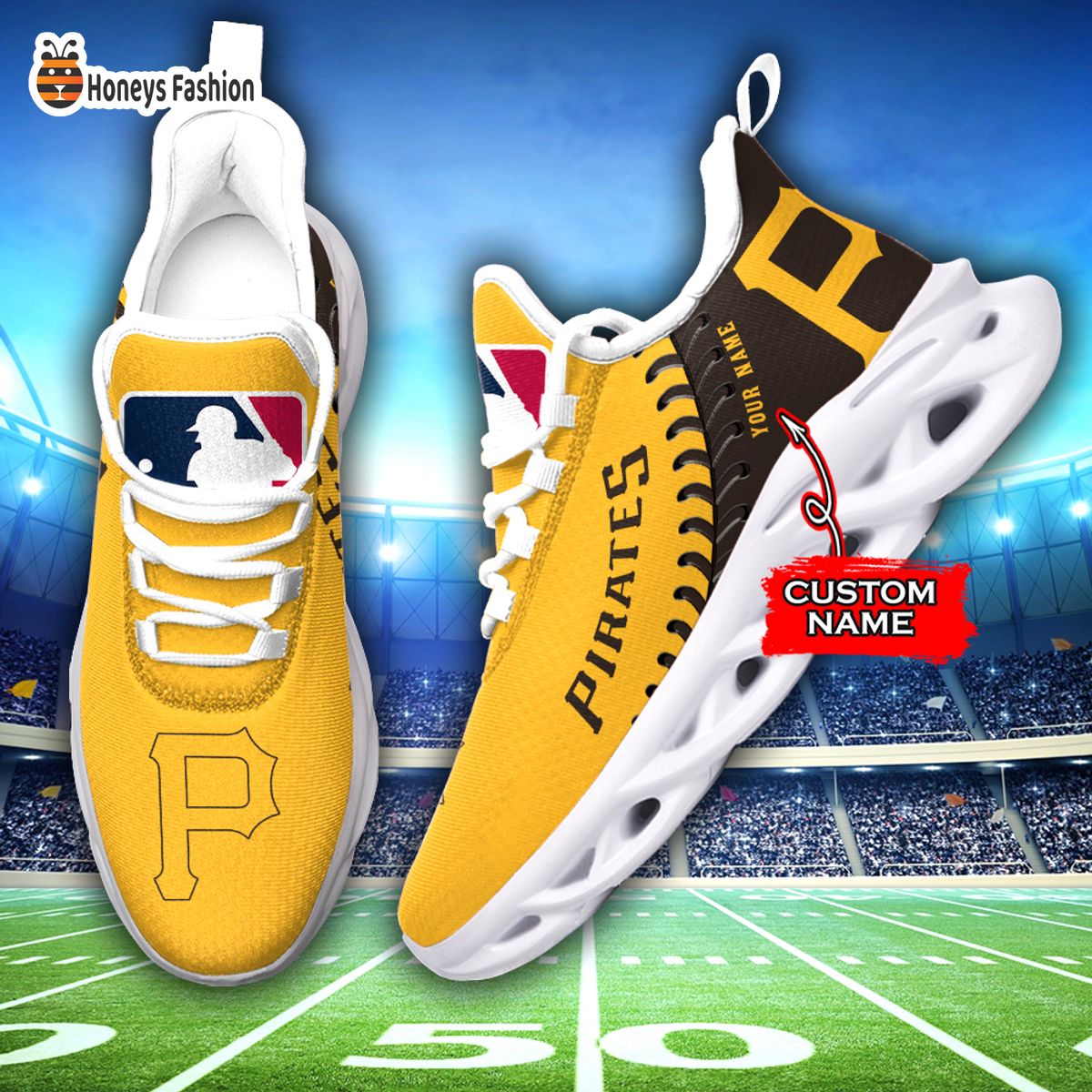 Pittsburgh Pirates MLB Custom Name Max Soul Sneaker