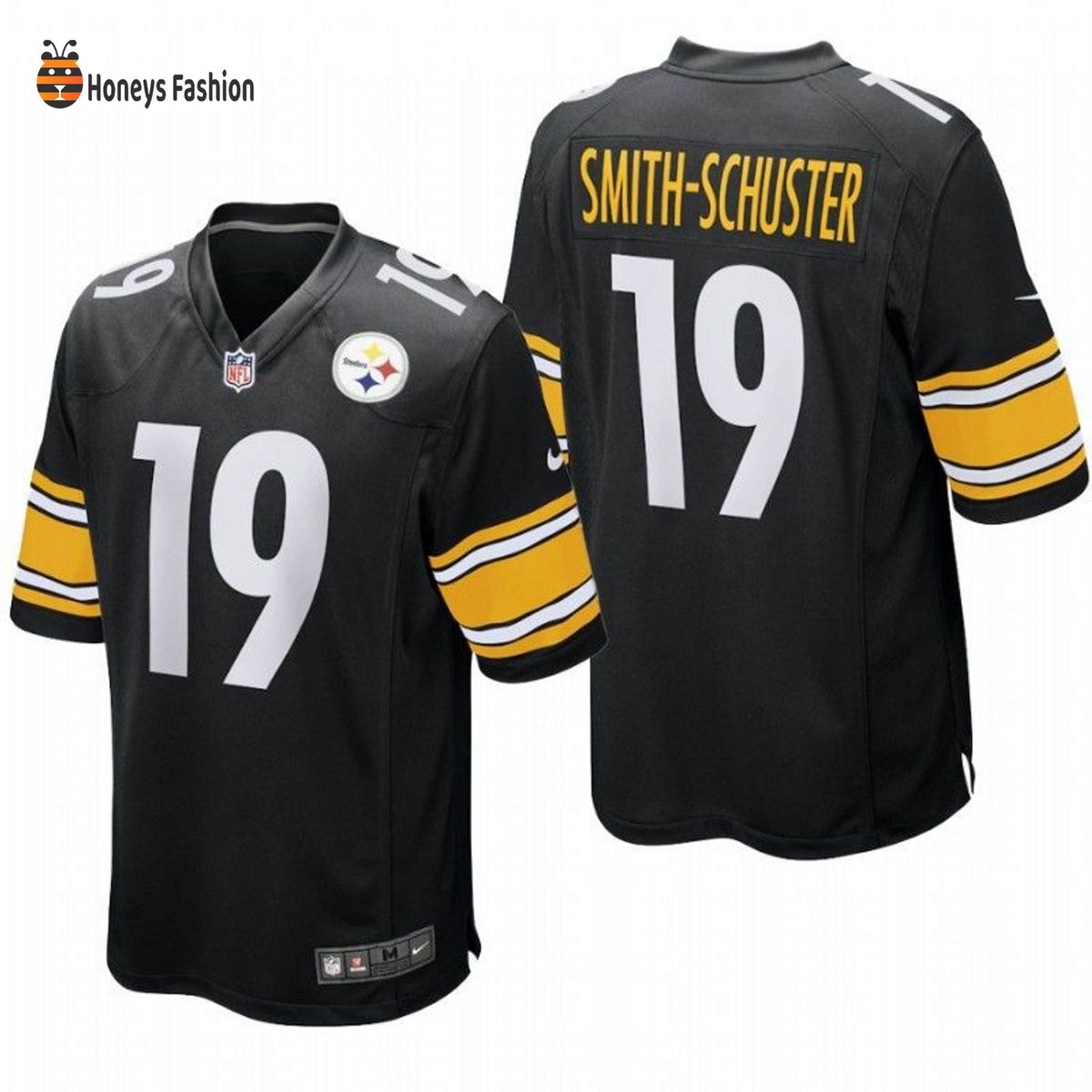Pittsburgh Steelers Number 19 JuJu Smith-Schuster Black Game Jersey