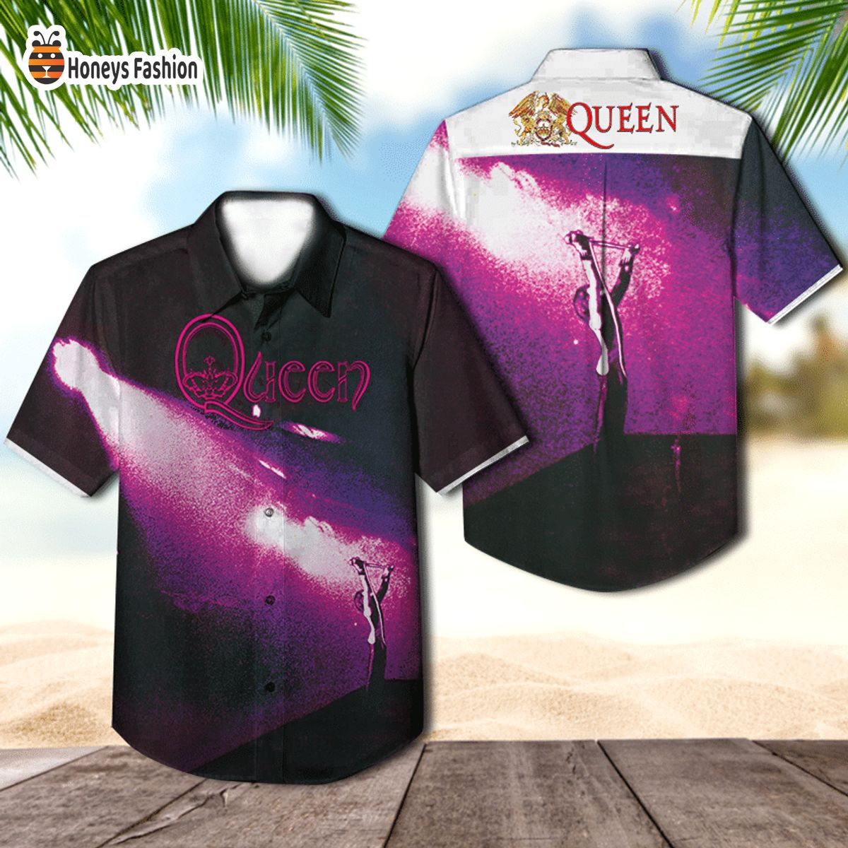 Queen band queen album cover hawaiian shirt