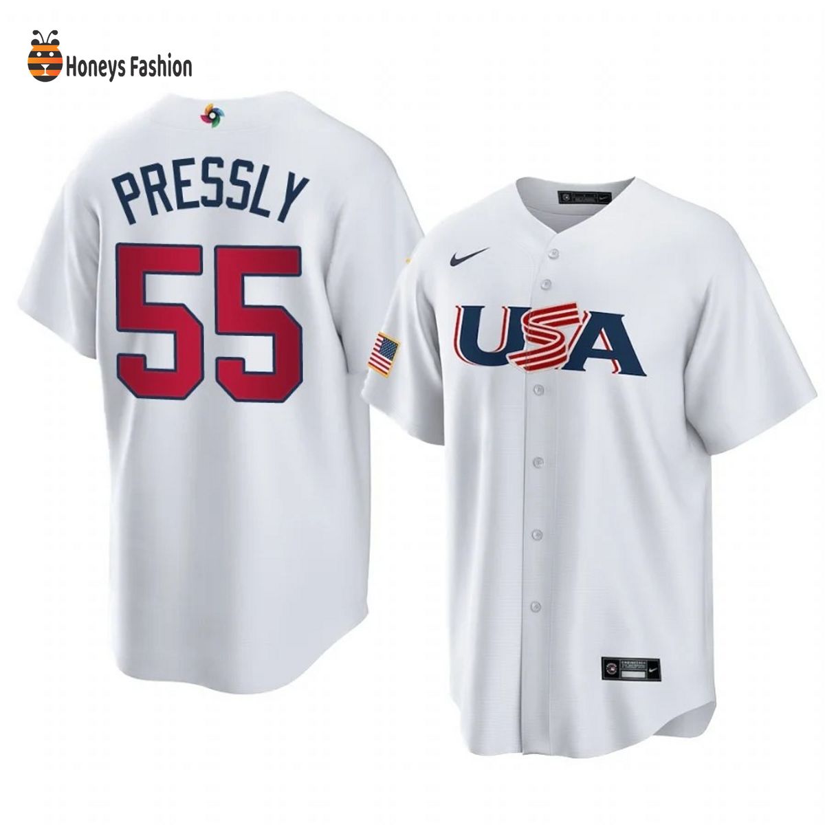 Ryan Pressly Houston Astros White USA 2023 World Baseball Jersey