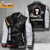 Salford City Custom Name Leather Bomber Jacket