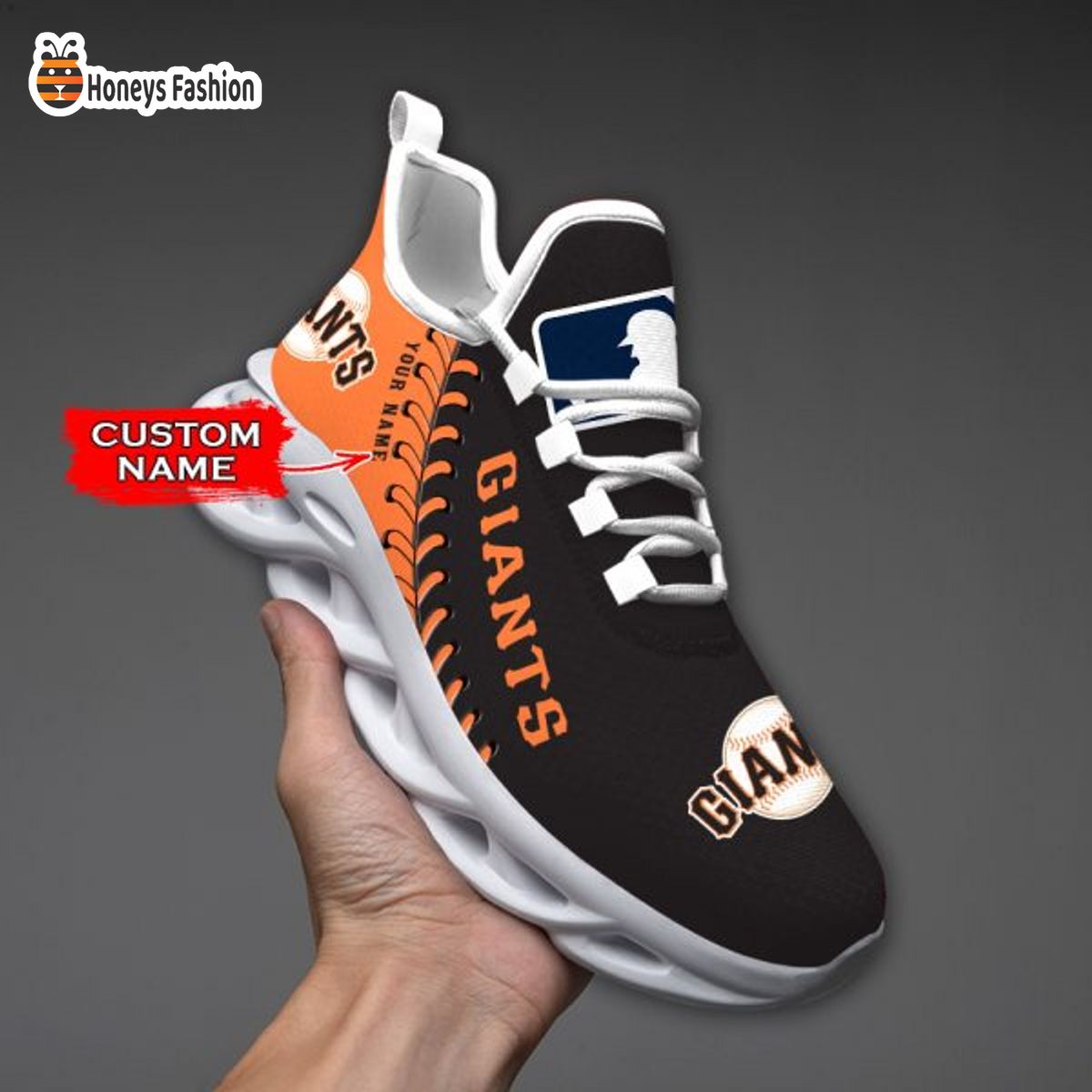 San Francisco Giants MLB Custom Name Max Soul Sneaker