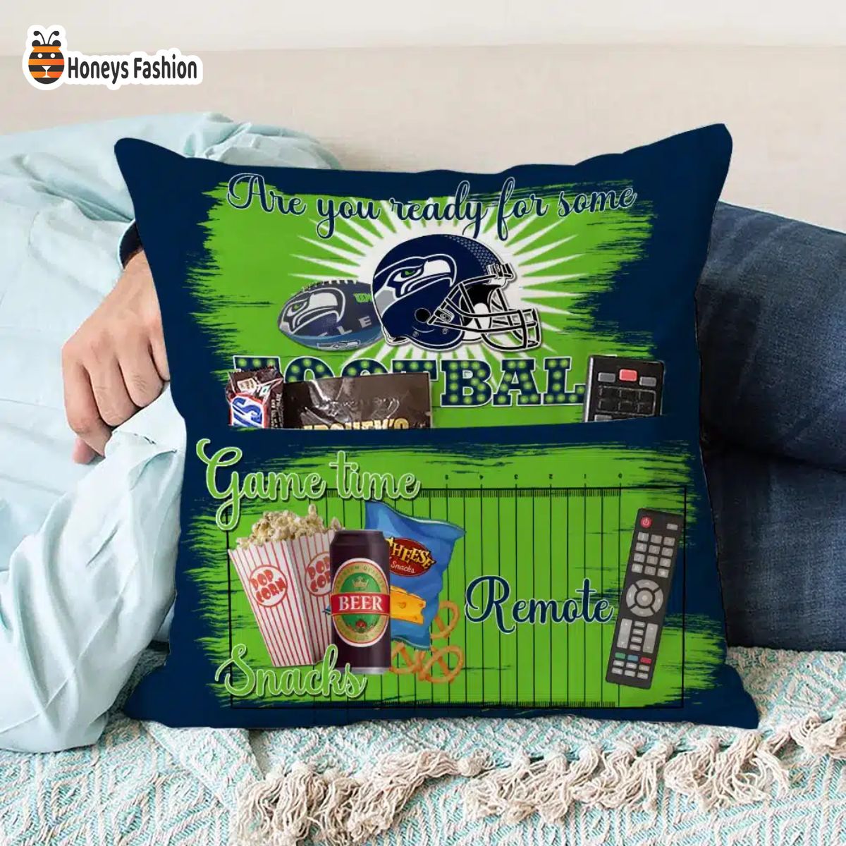 Seattle Seahawks are you ready for some football pillow