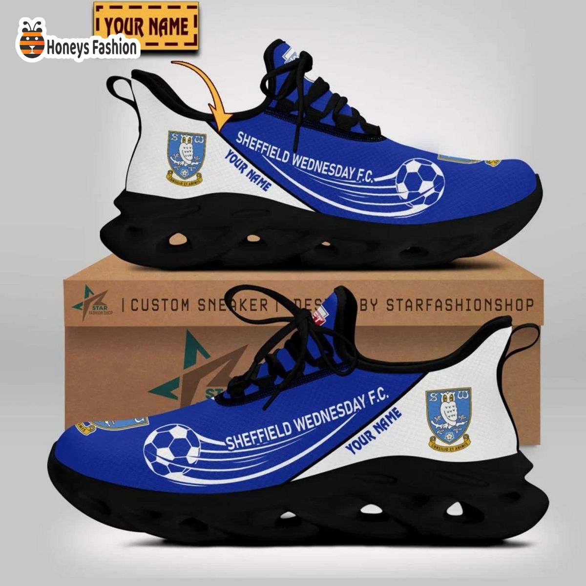 Sheffield Wednesday League One Custom Name Trainer Max Soul