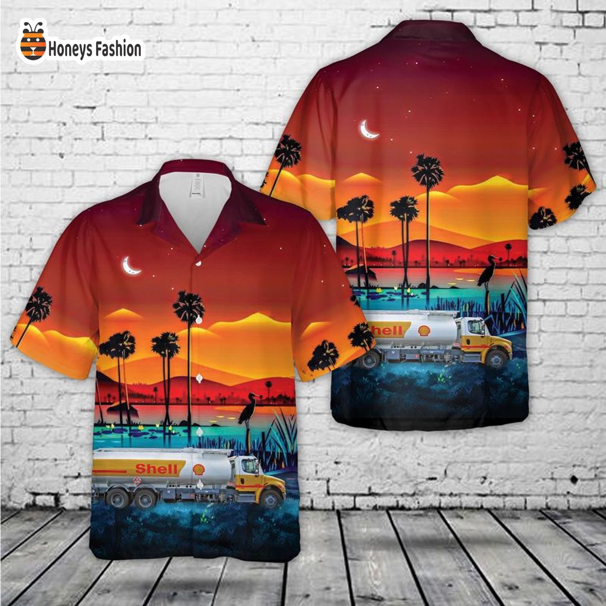 Shell Jet A Refuel Tank Truck Hawaiian Shirt