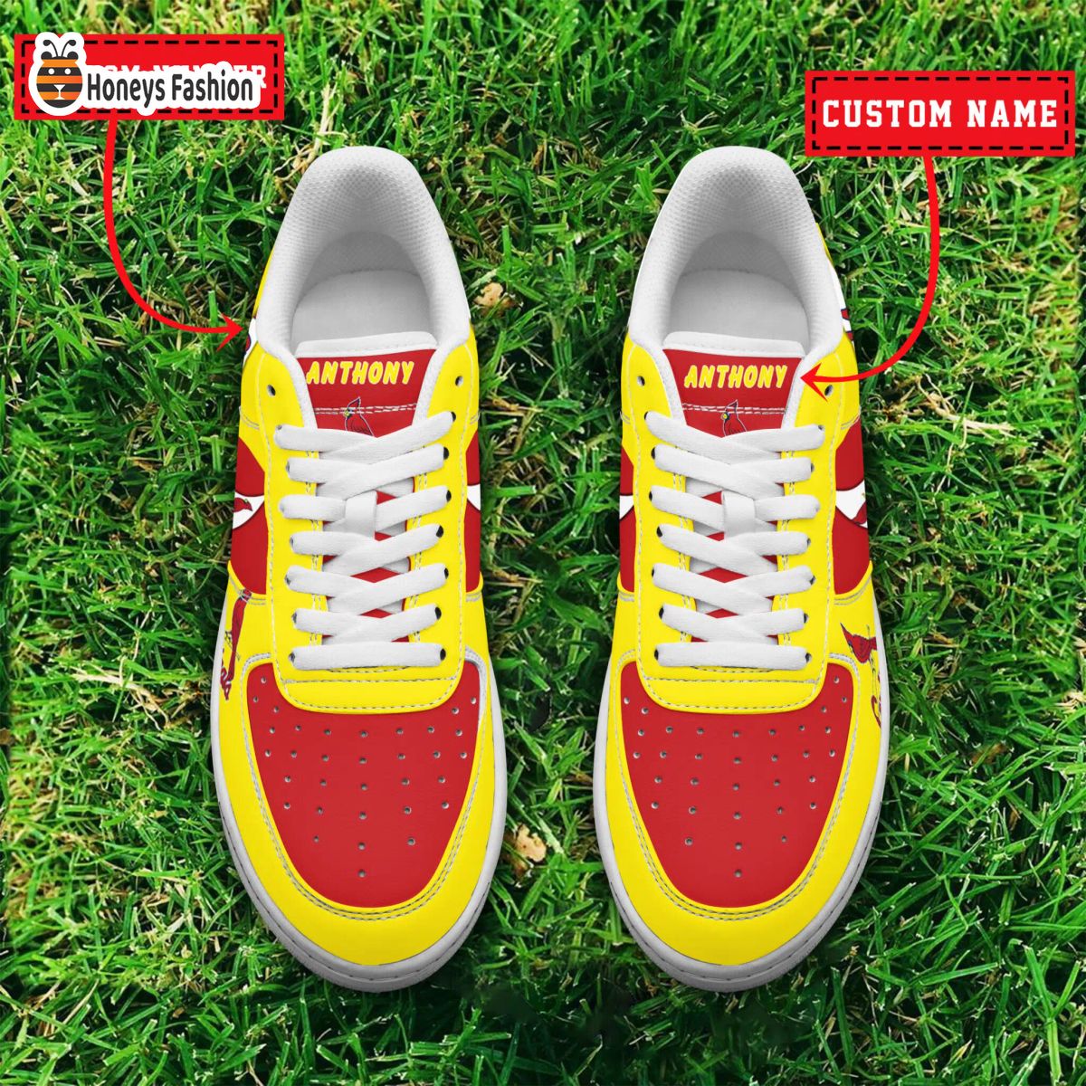 St Louis Cardinals MLB Custom Name And Number Air Force 1 Sneaker