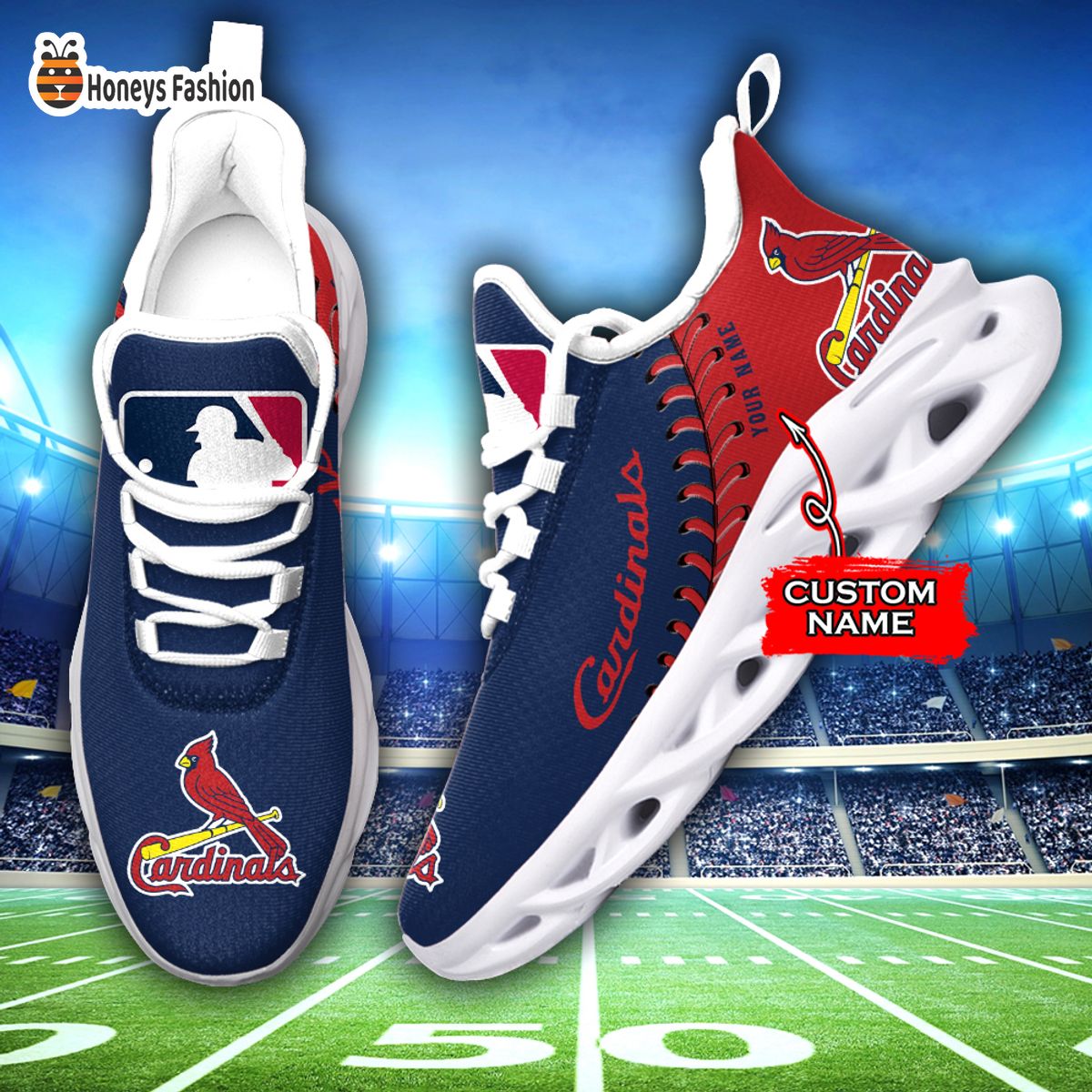 St Louis Cardinals MLB Custom Name Max Soul Sneaker