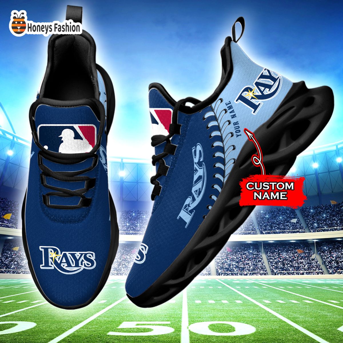 St Tampa Bay Rays MLB Custom Name Max Soul Sneaker