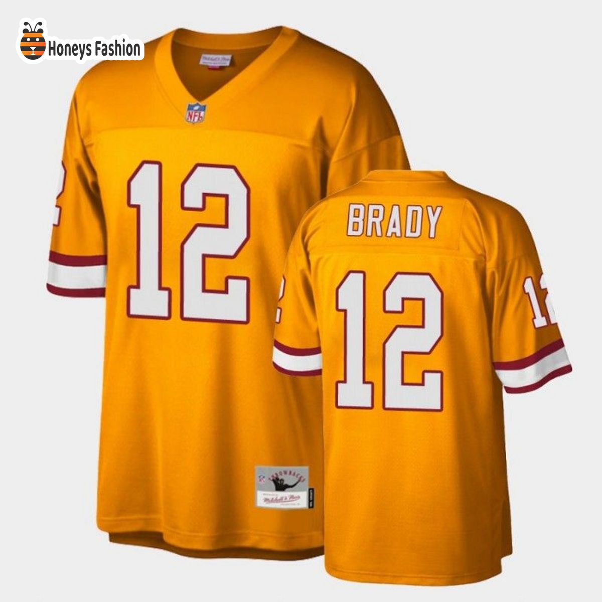 Tampa Bay Buccaneers Number 12 Tom Brady Orange Legacy Replica Jersey