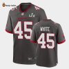 Tampa Bay Buccaneers Number 45 Devin White Pewter Super Bowl LV Game Jersey