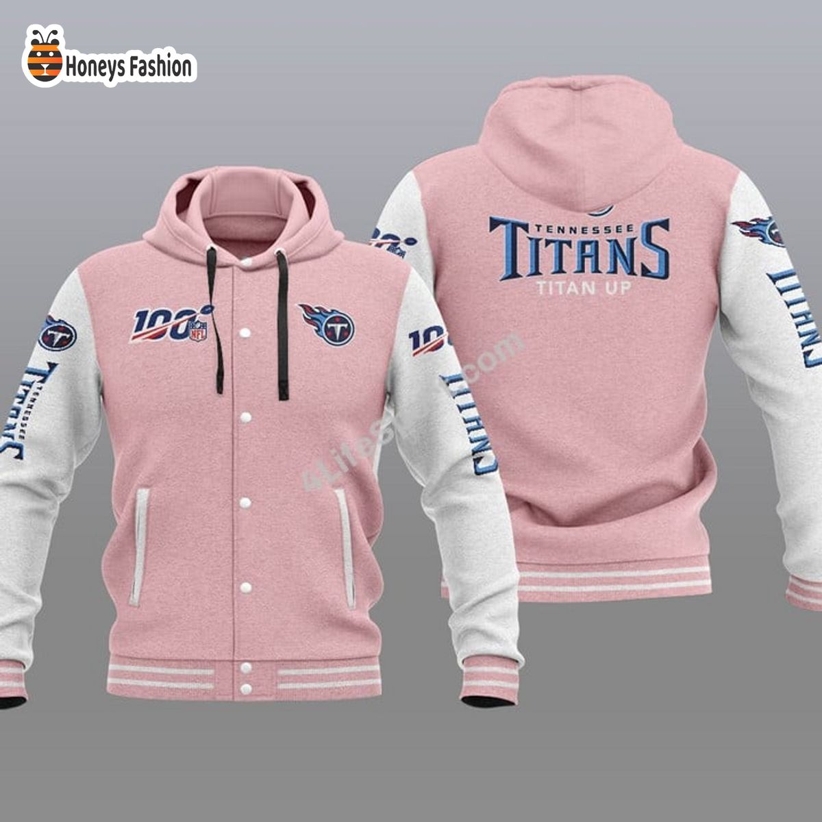 Tennessee Titans 100th Anniversary Season Hooded Varsity Jacket