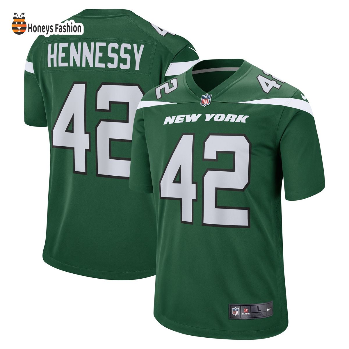 Thomas Hennessy New York Jets Nike Game Gotham Green Jersey