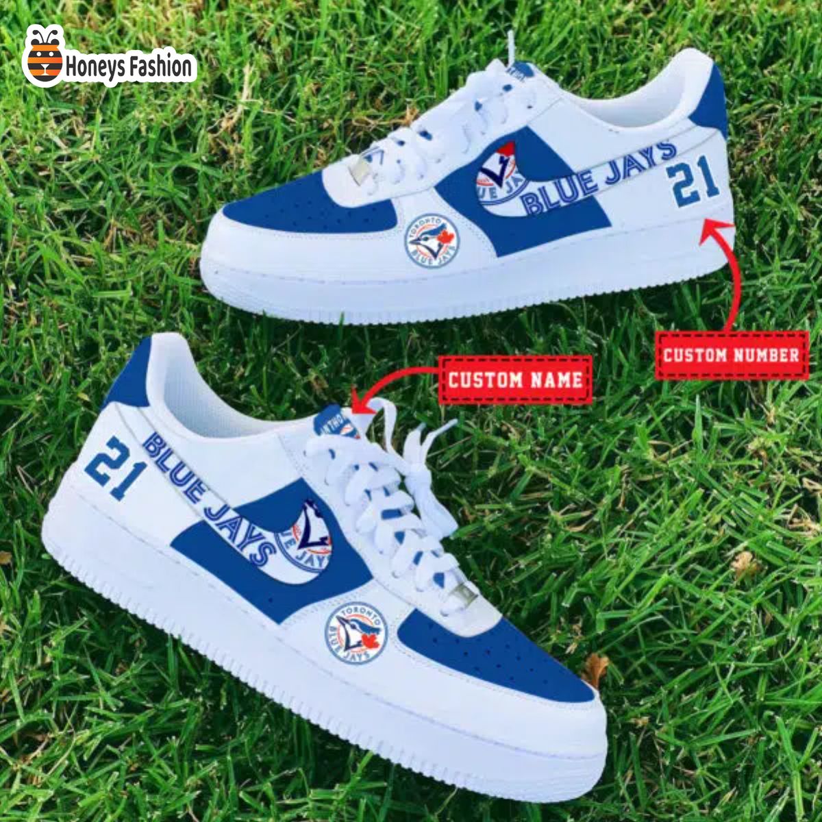 Toronto Blue Jays MLB Custom Name And Number Air Force 1 Sneaker