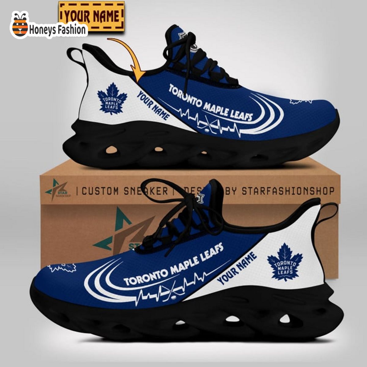 Toronto Maple Leafs NHL Custom Name Max Soul Sneaker