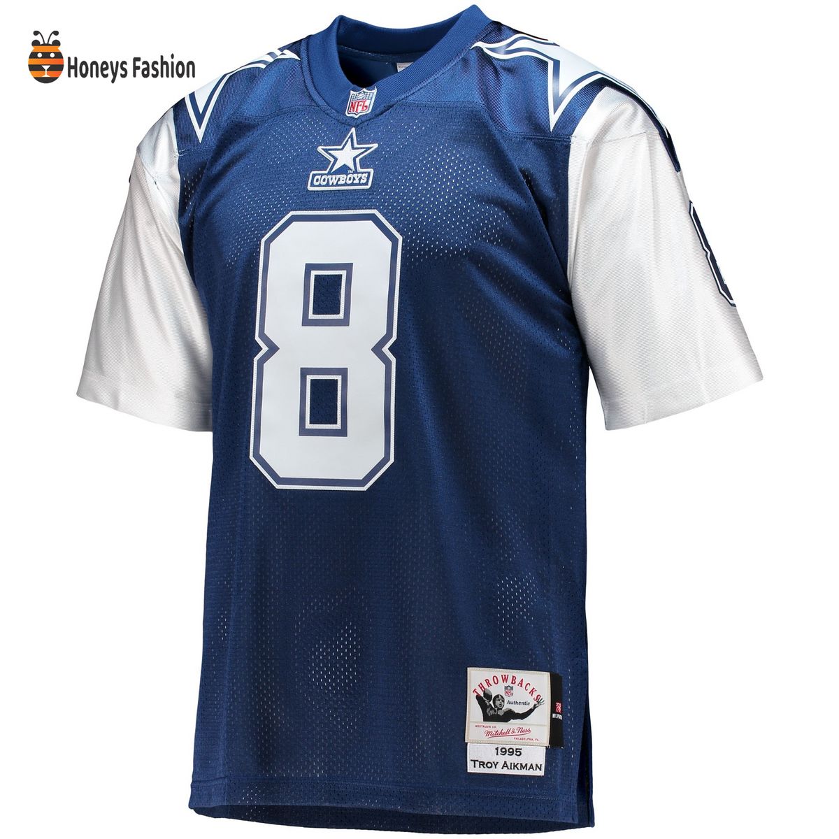 Troy Aikman Dallas Cowboys Mitchell & Ness 1995 Authentic Retired Player Navy Jersey