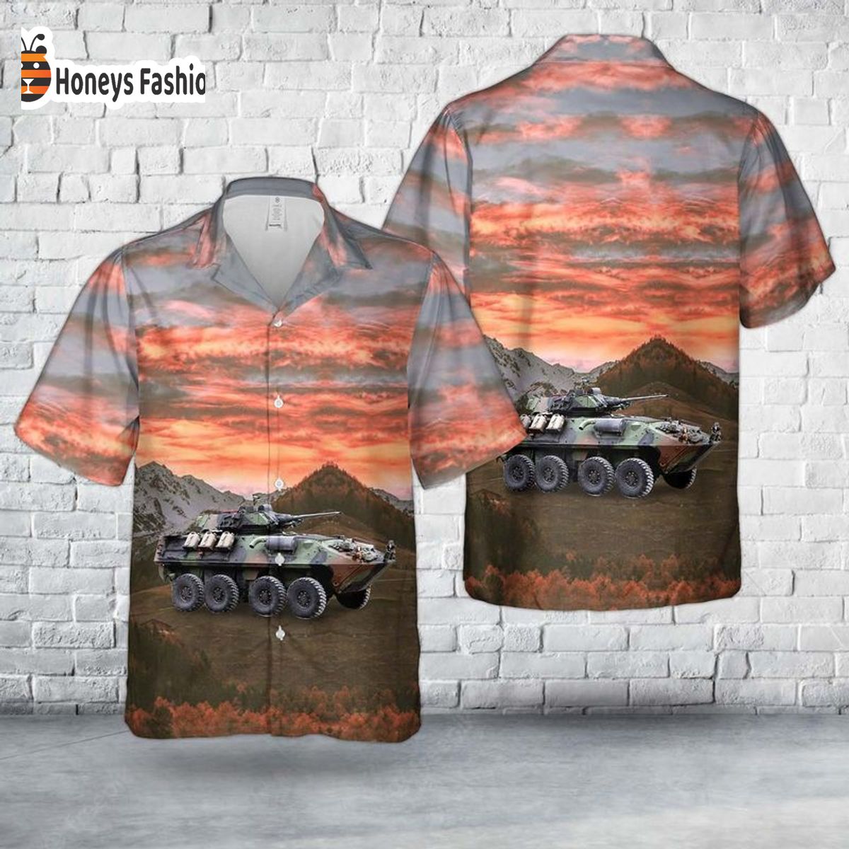 US Marine Corps Light Armored Vehicle LAV 25 Hawaiian Shirt