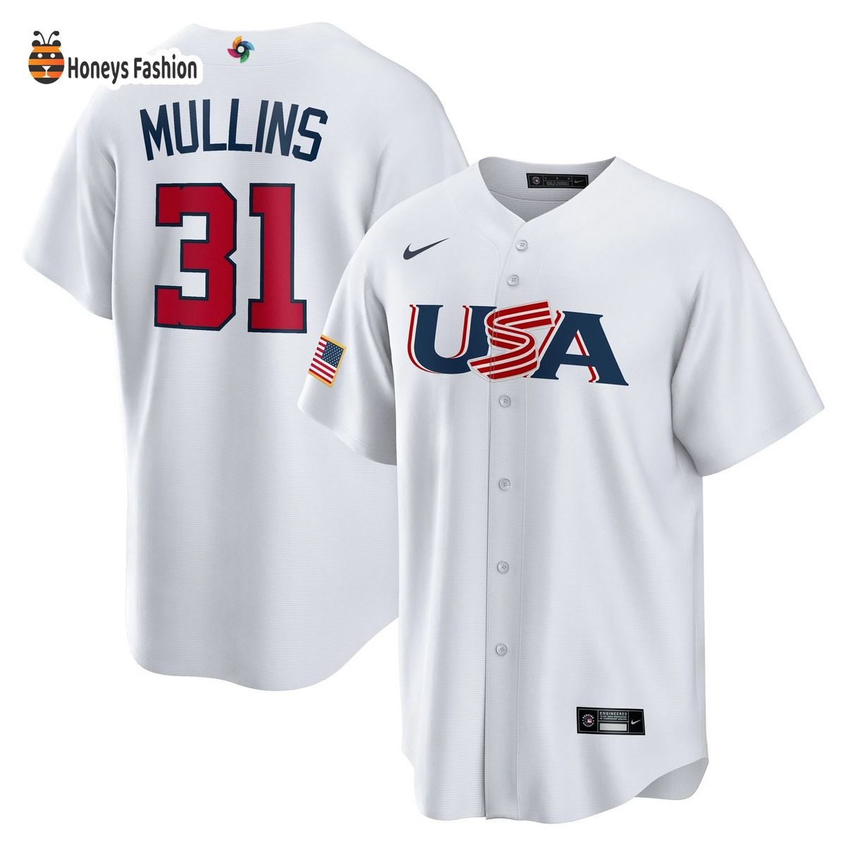 USA Baseball Cedric Mullins Nike White 2023 World Baseball Jersey
