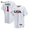USA Baseball Jeff McNeil Nike White 2023 World Baseball Jersey
