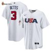USA Baseball Mookie Betts Nike White 2023 World Baseball Jersey