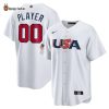USA Baseball Nike White 2023 World Custom Baseball Jersey
