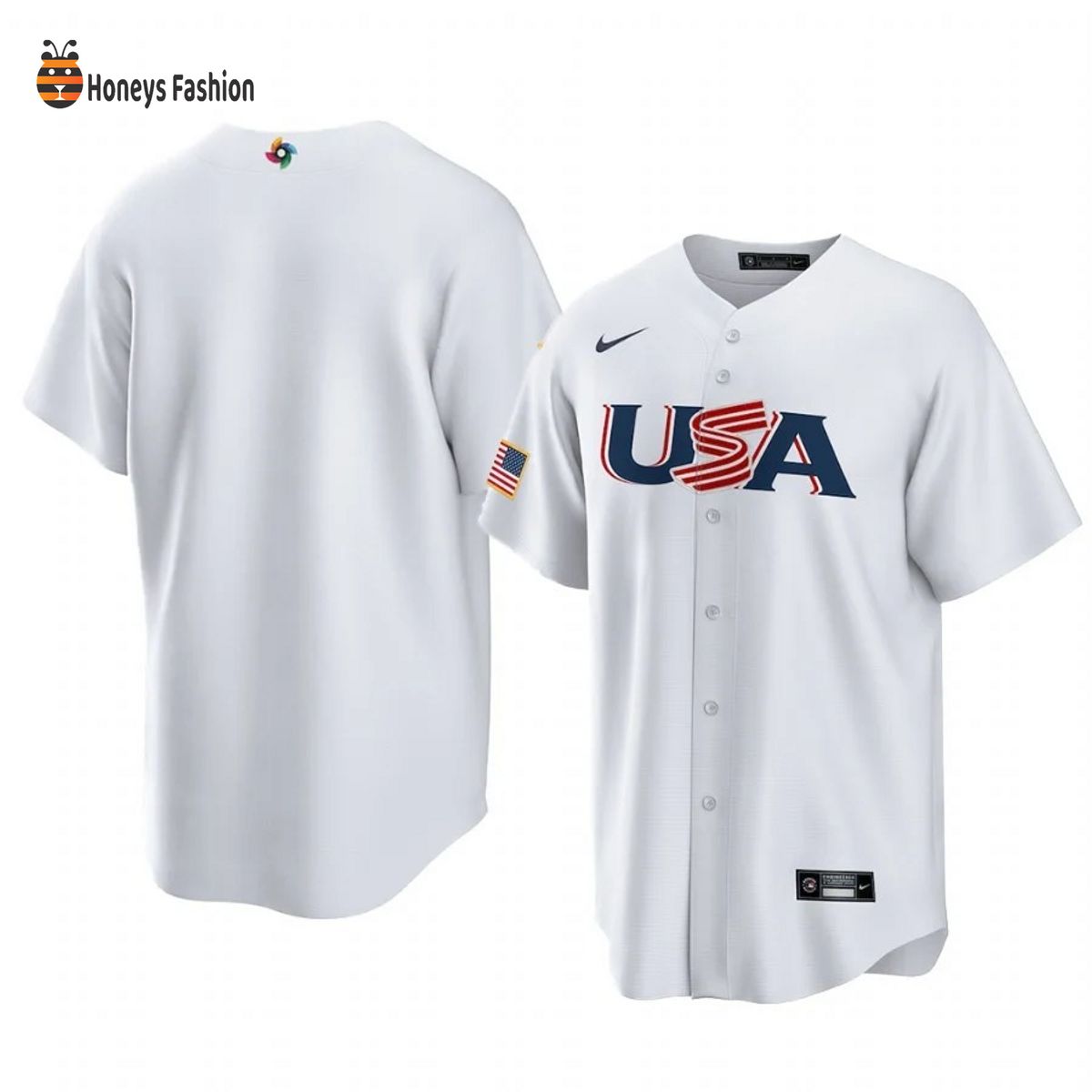 USA White 2023 World Baseball Jersey