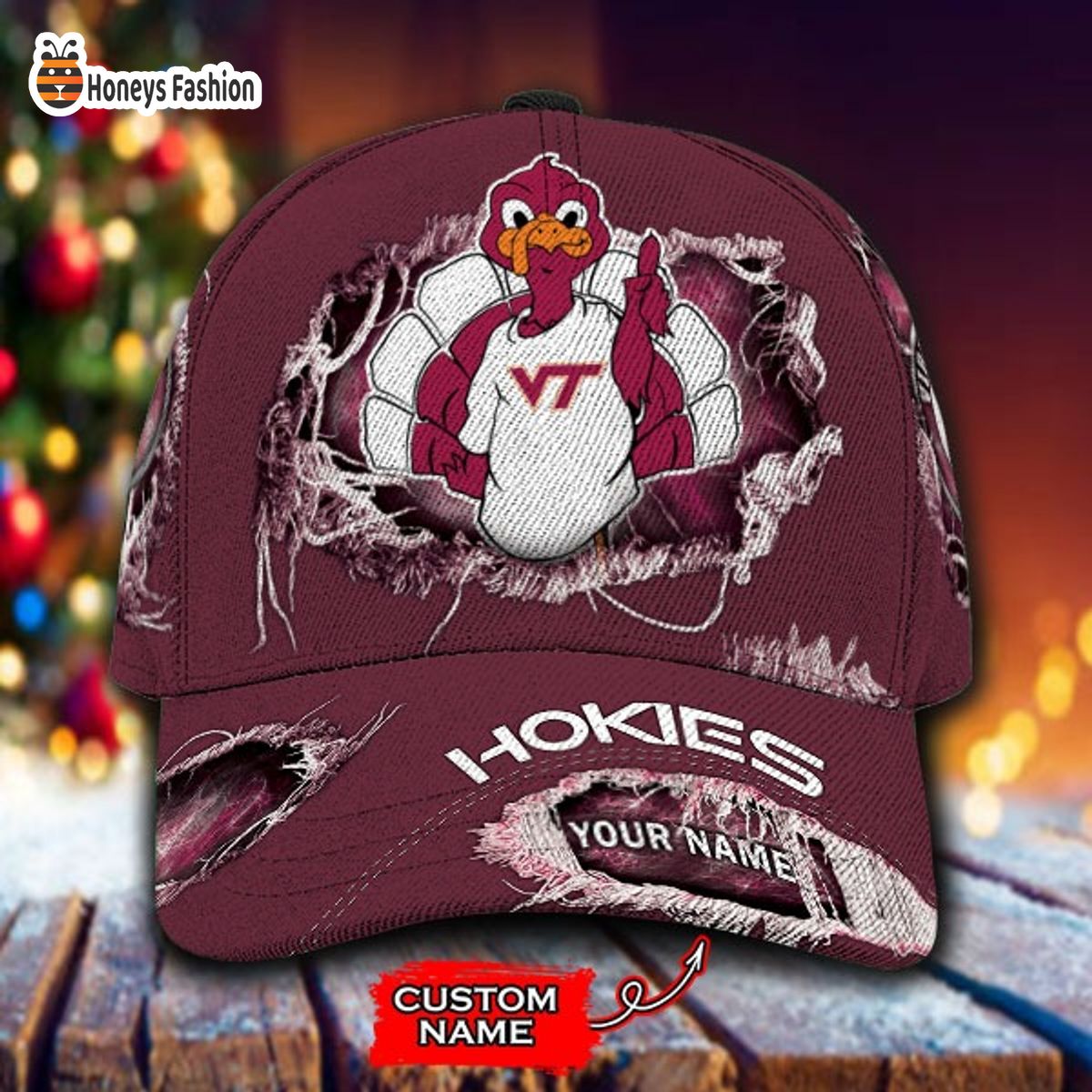 Virginia Tech Hokies NCAA Custom Name Classic Cap