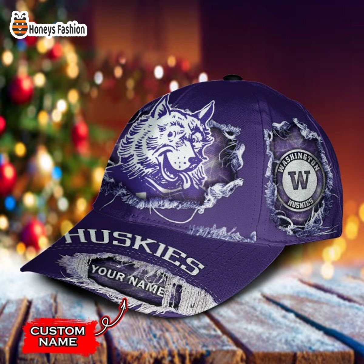 Washington Huskies NCAA Custom Name Classic Cap