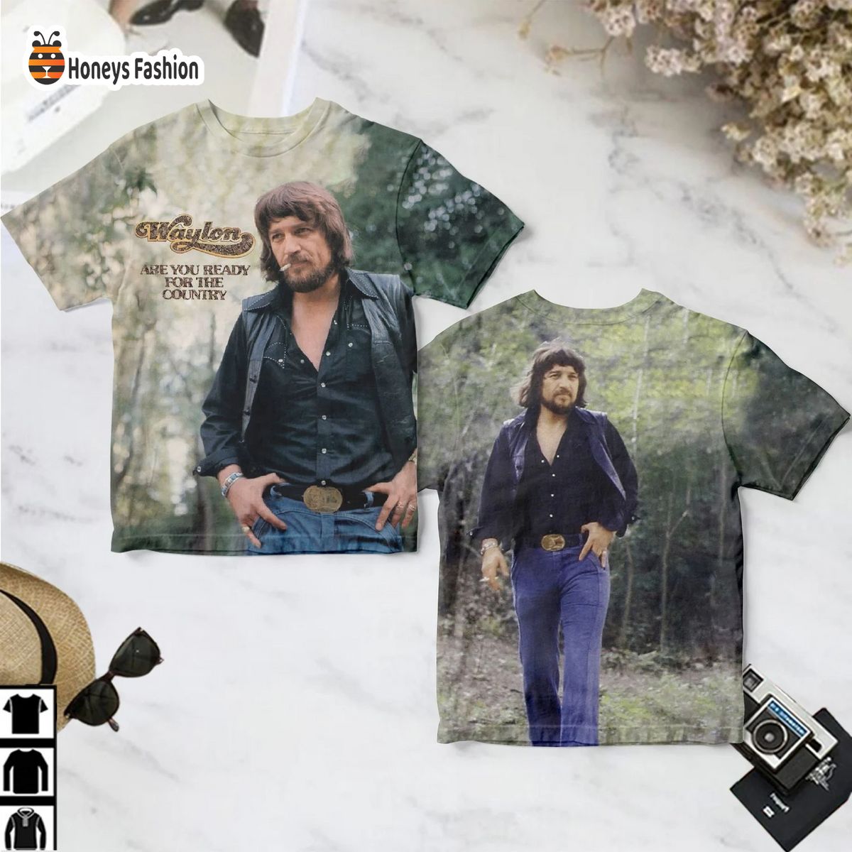 Waylon Jennings Are U Ready For The Country Album Cover Shirt