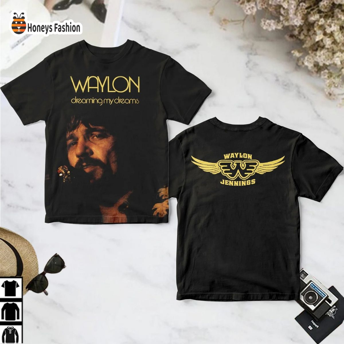 Waylon Jennings Dreaming My Dreams Album Cover Shirt