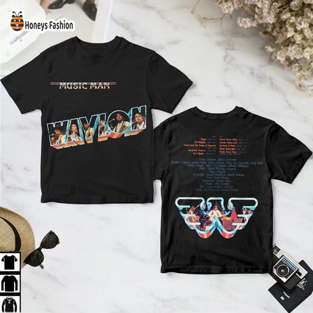 Waylon Jennings Music Man Album Cover Shirt