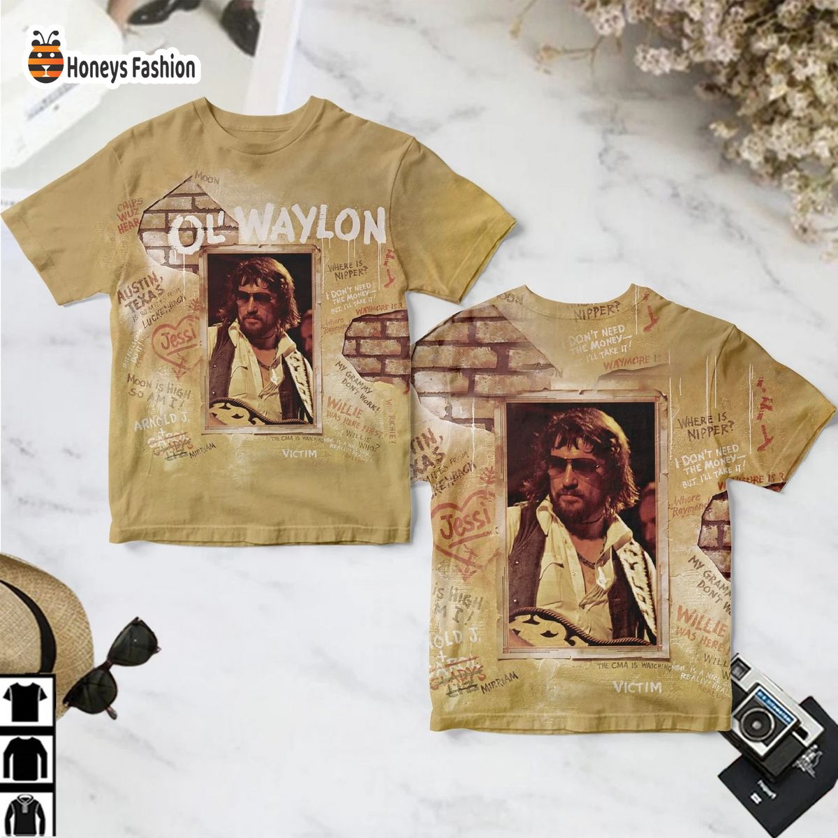 Waylon Jennings Ol Waylon Album Cover Shirt