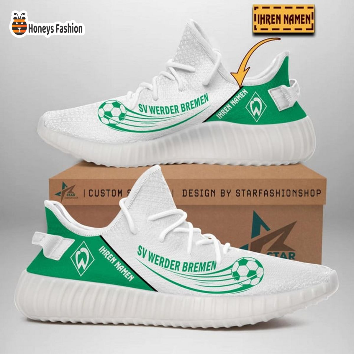 Werder Bremen personalisiert yeezy sneaker