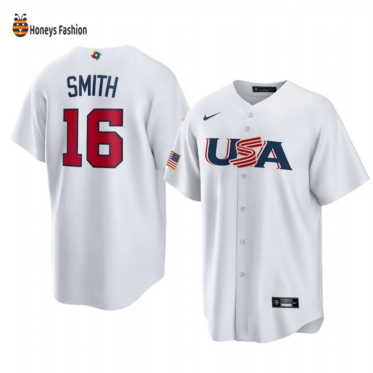 Will Smith Los Angeles Dodgers White USA 2023 World Baseball Jersey