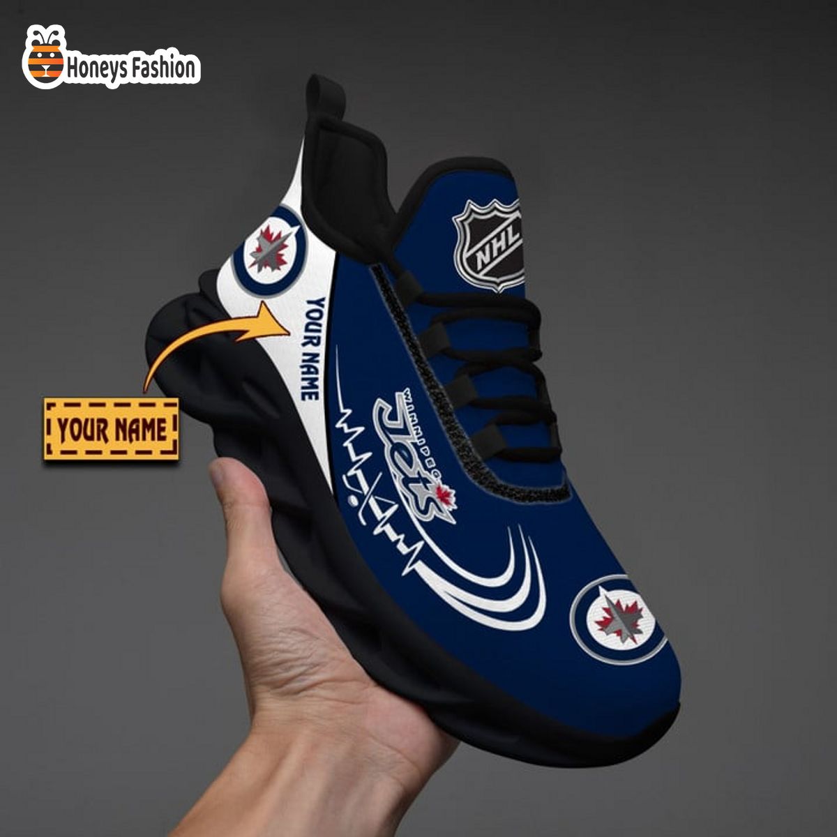 Winnipeg Jets NHL Custom Name Max Soul Sneaker