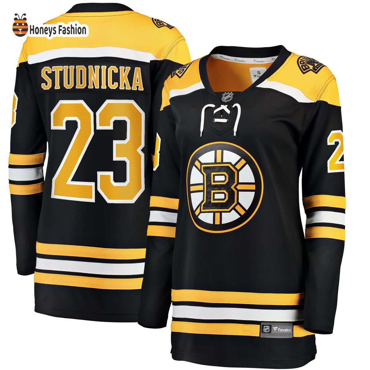 Women’s Boston Bruins Jack Studnicka Black Home Breakaway Player Jersey
