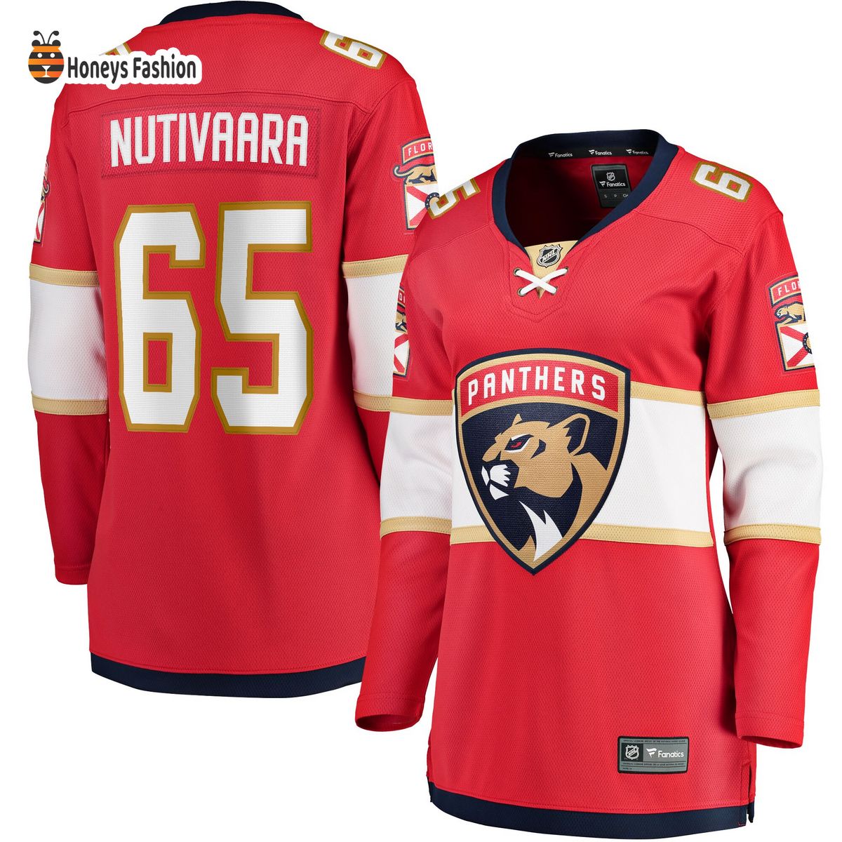 Women’s Florida Panthers Markus Nutivaara Red Home Breakaway Player Jersey