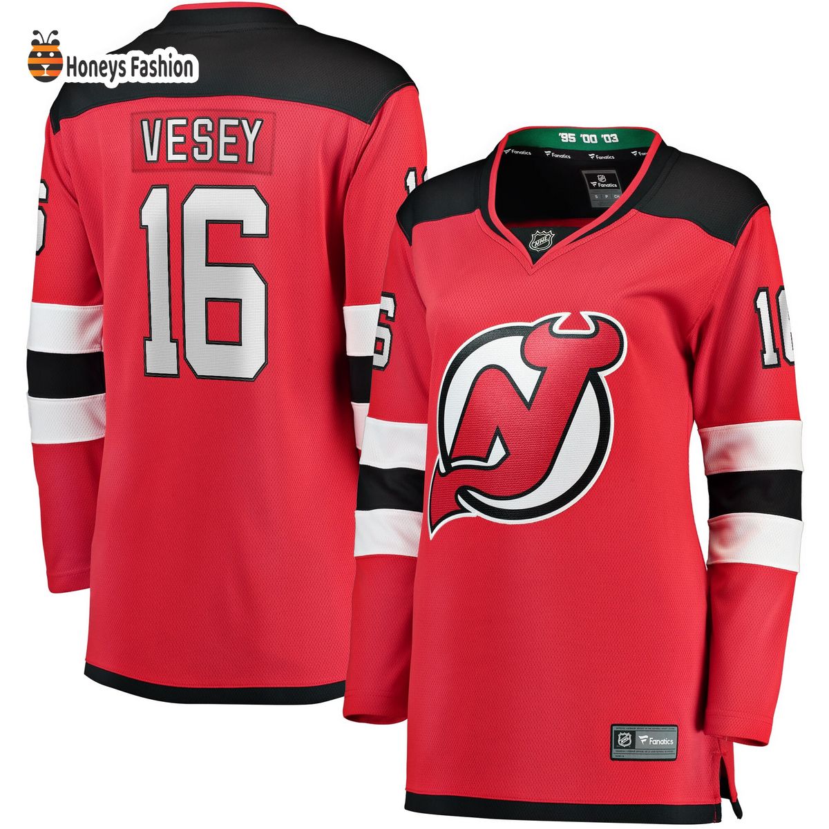 Women’s New Hockey Jersey Devils Jimmy Vesey Red Home Breakaway Hockey Jersey