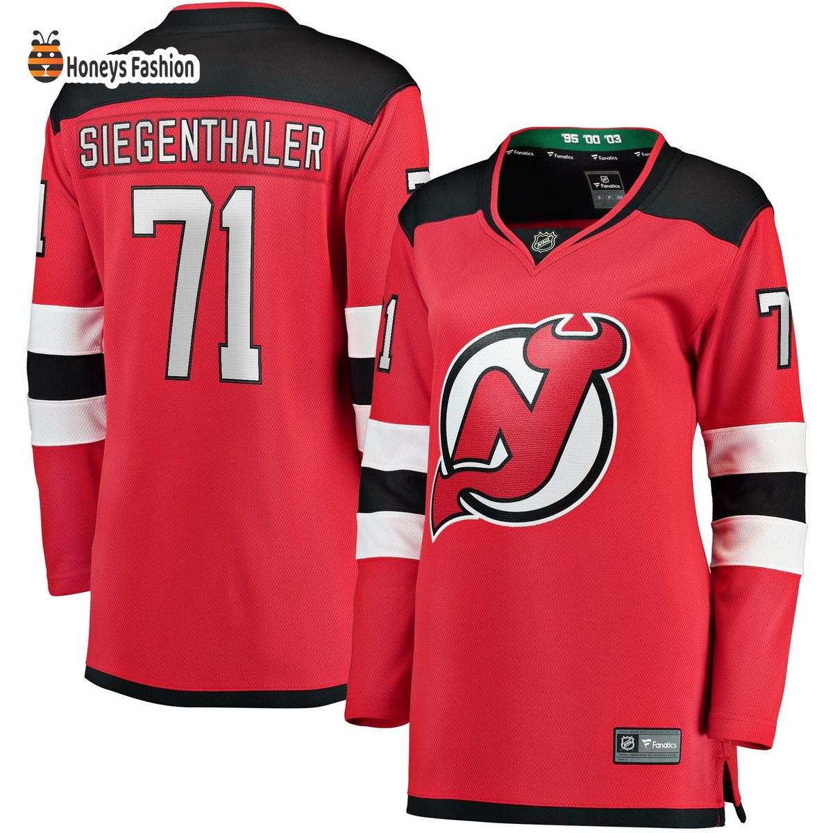 Women’s New Hockey Jersey Devils Jonas Siegenthaler Red Home Breakaway Hockey Jersey