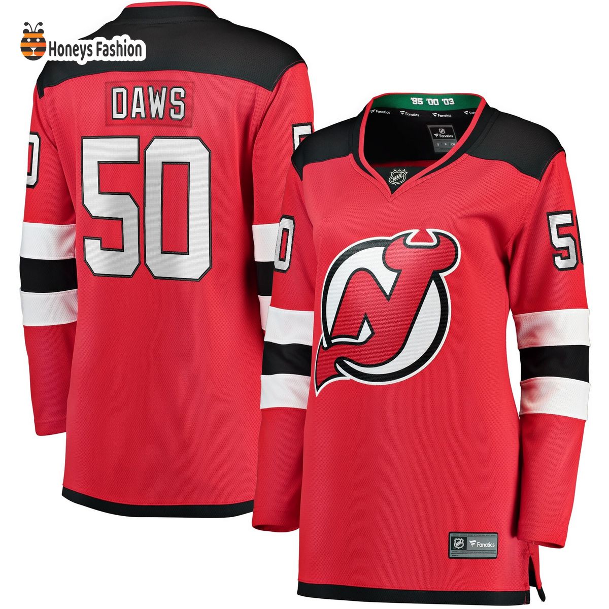 Women’s New Jersey Devils Nico Daws Red Home Breakaway Player Jersey