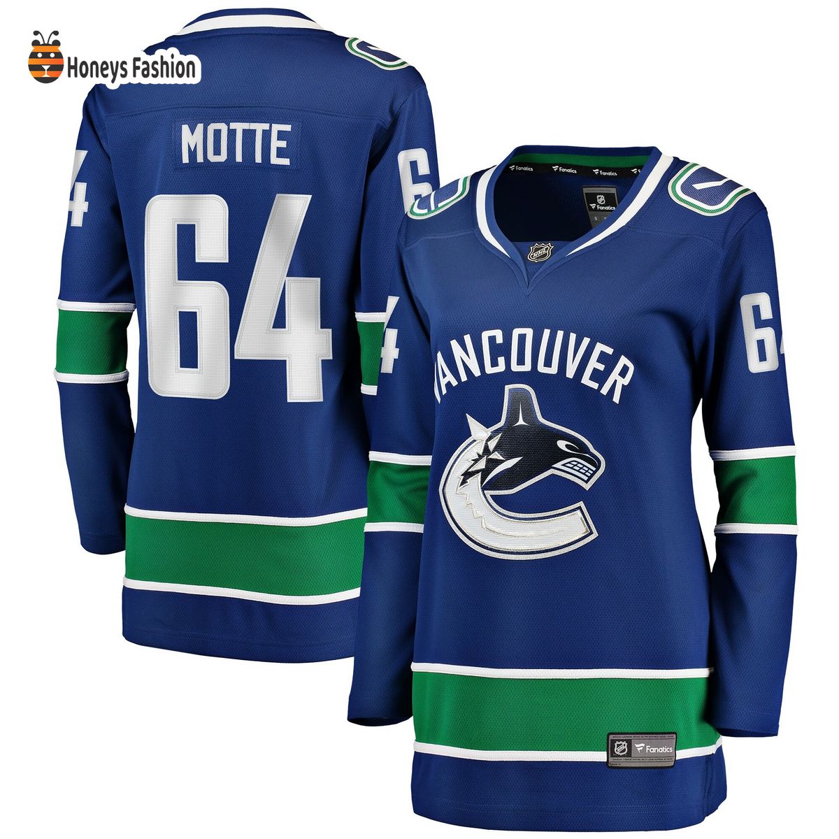 Women’s Vancouver Canucks Tyler Motte Blue Home Breakaway Player Jersey