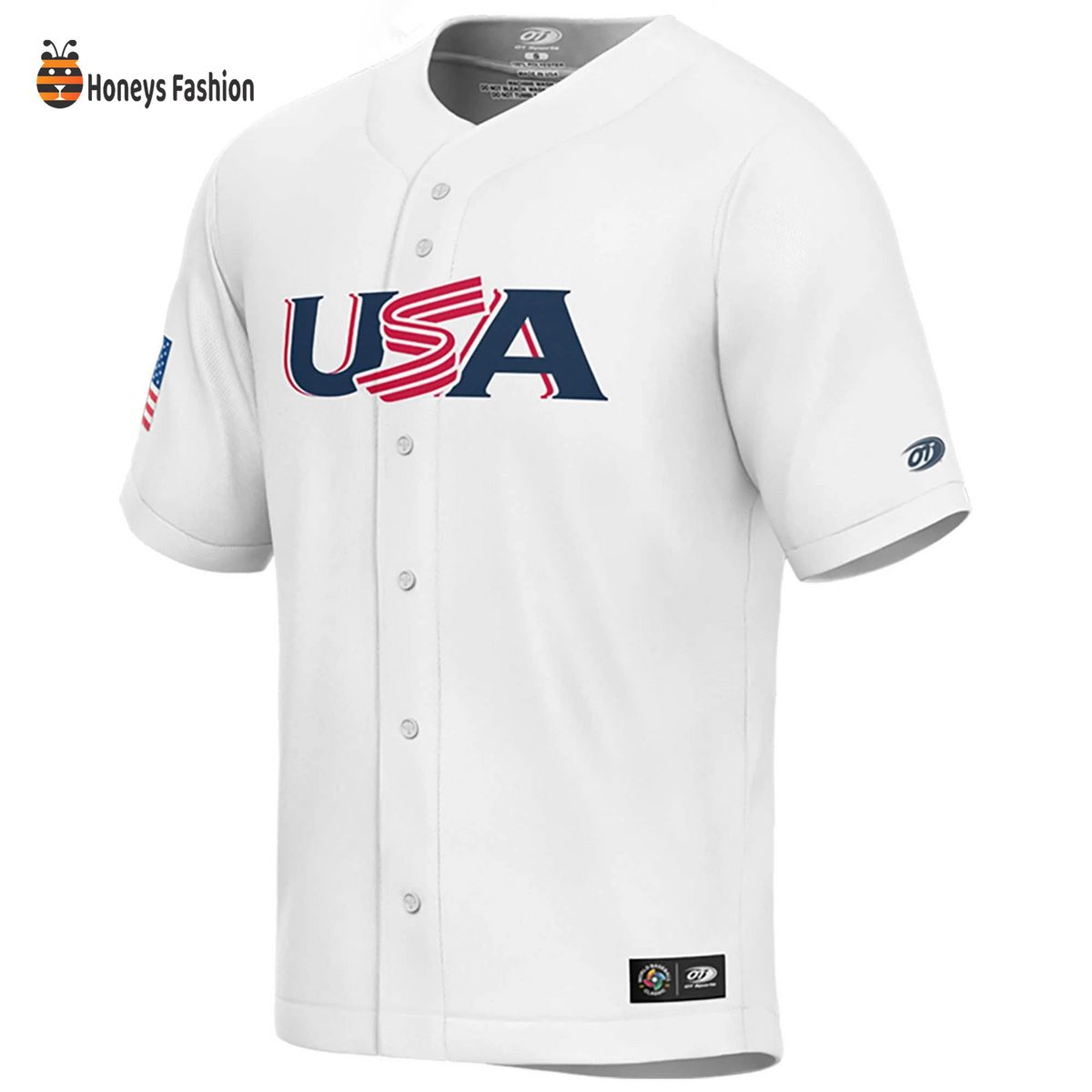 Youth USA Baseball White 2023 World Baseball Jersey