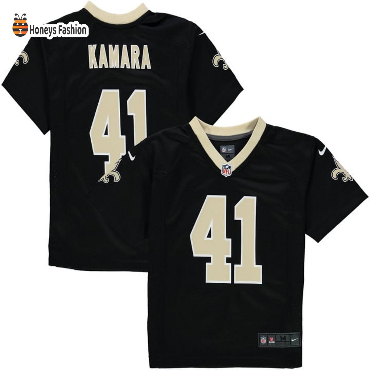 Alvin Kamara New Orleans Saints Nike Preschool Player  Black Game Jersey