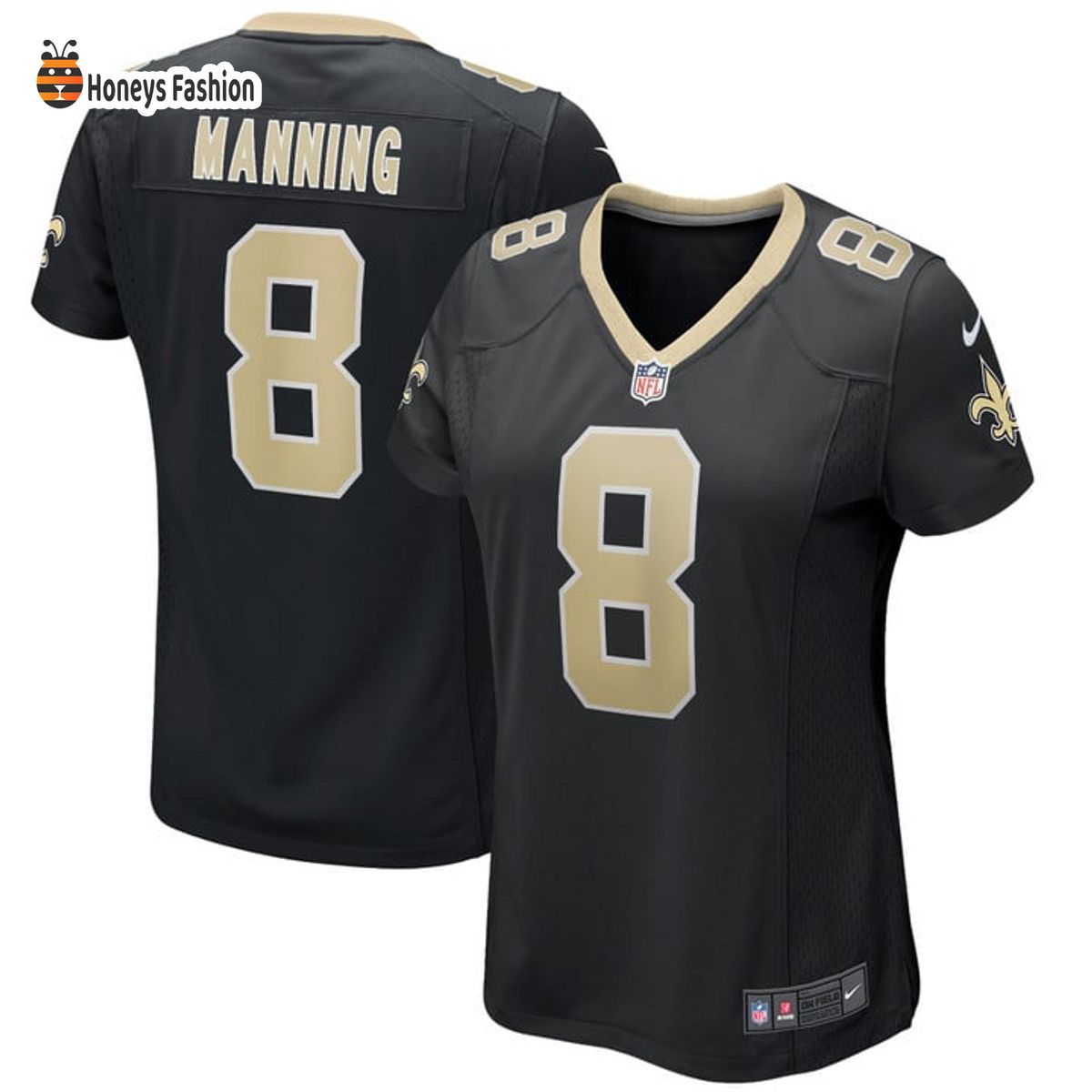 Archie Manning New Orleans Saints Nike Women’s Game Retired Black Player Jersey