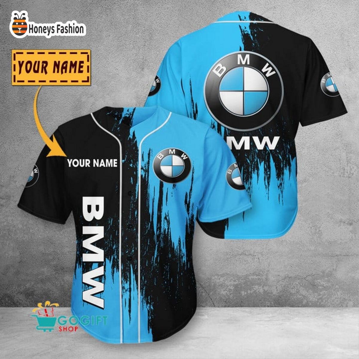 BMW Custom Name Baseball Jersey