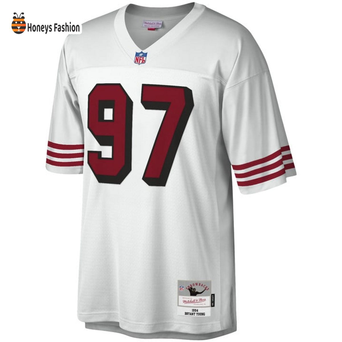 Bryant Young San Francisco 49ers Mitchell & Ness 1994 Legacy White Replica Jersey