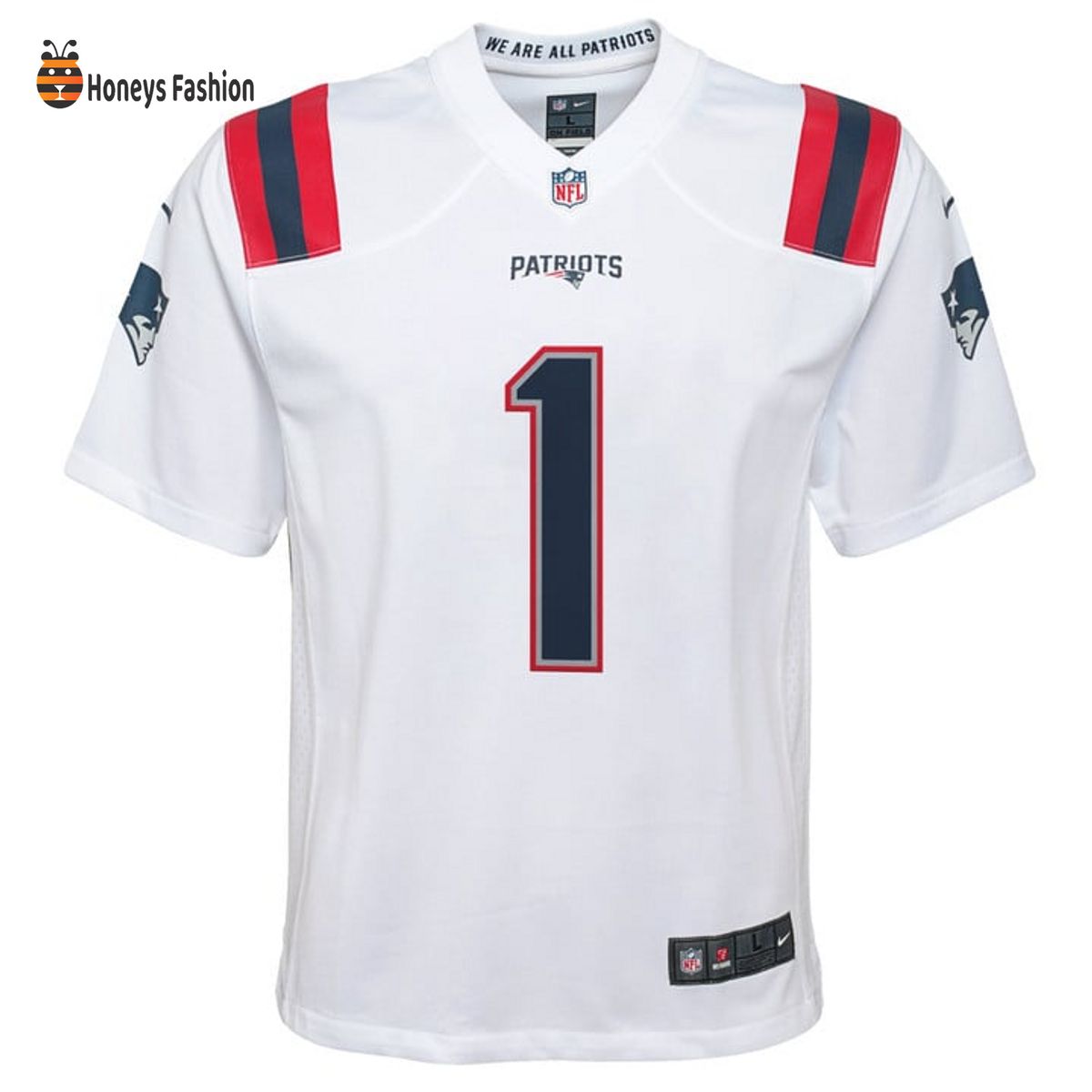 Cam Newton New England Patriots Nike Youth White Game Jersey